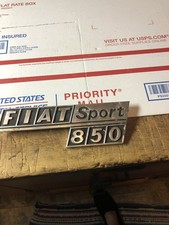 1970-73 Fiat 850 Spider Original Fiat Sport 850 Rear Emblem Used 1970-73 Fiat 850 Spider Original Fiat Sport 850 Rear Emblem Used