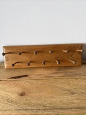 Vtg Wooden Wall Hanging Organizer For Ties, Scarves Or Jewelry