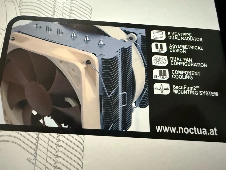 Noctua NH-D14 Premium Heatsink Brand New 140mm/120mm Brown - Image 4 of 4
