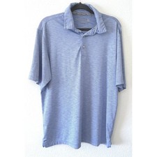 Walter Hagen Blue White Striped Polo Shirt SZ M