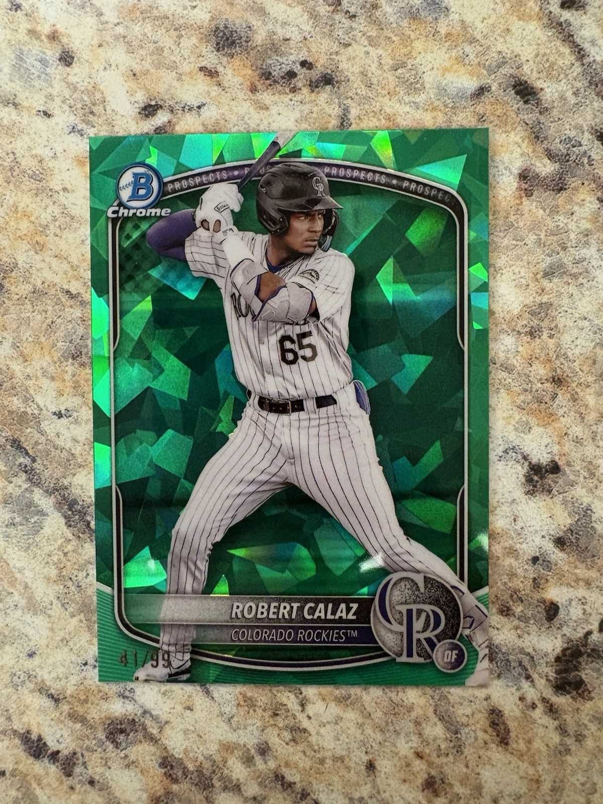 Robert Calaz 2025 Bowman Sapphire Edition #BCP-40 Chrome Prospects  display picture 1