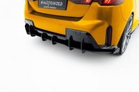 Heckansatz Diffusor + Flaps Passend FüR Bmw 1Er M-Paket F70 Schwarz Hochglanz