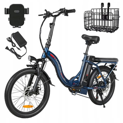 Damen 350W Elektrofahrrad 36V 12Ah Klapprad E-City Bike 20 Zoll +Korb Bis 80KM
