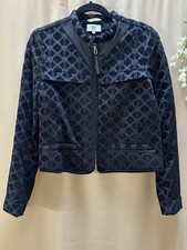 Silk Land Brown Silk Embroidered Jacket Womens M Boho Chic Elegant Career