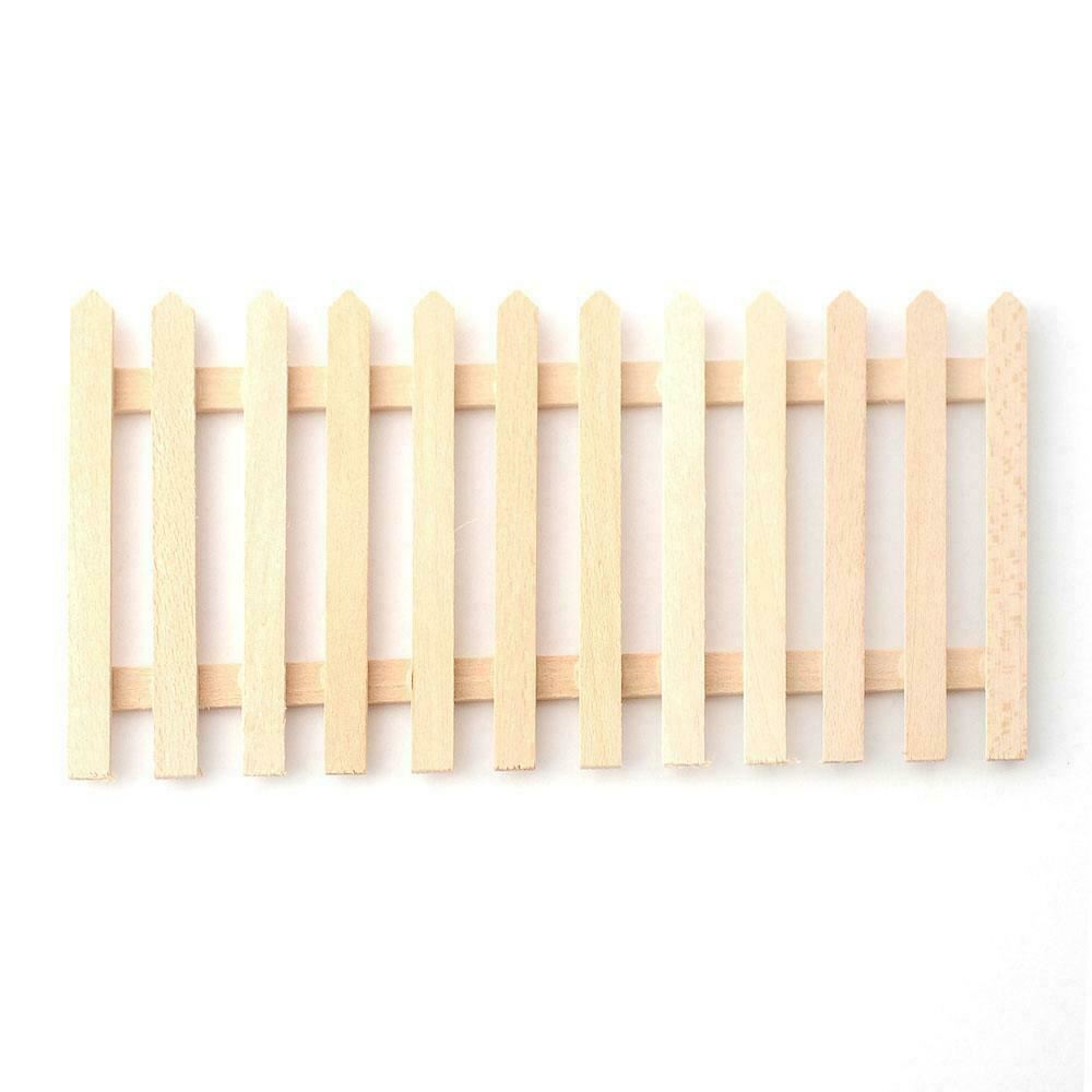 Casa Delle Bambole Picket Recinzione Grezzo Legno Pannello Accessorio Giardino