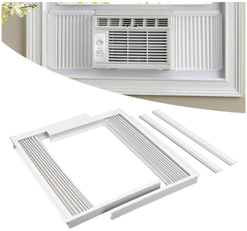 Window Air Conditioner Side Panel with Frame, Fits Most 5,000 BTU Room AC Units