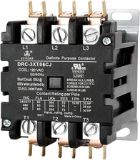 60 Amp 75 RES 3 Pole 120V Coil  DP Contactor A2L Compliant UL Recognized & Appro