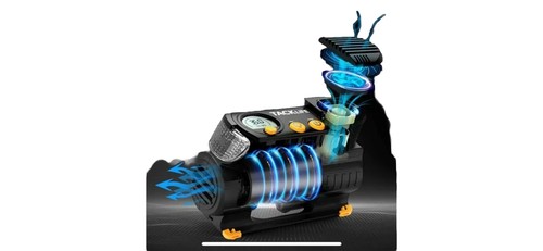 Tacklife M2 12V DC Digital Auto Tire Inflator, Blue - Imagen 8 de 8