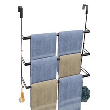 Accesorios de ba o para toallero de tres barras sobre la puerta