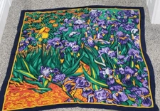 Ginnie Johansen Purple Iris  Feels Like Silk Hand Rolled Scarf  Movie TV Prop