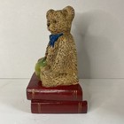 DOORSTOP CAST IRON TEDDY BEAR ON BOOKS 10" tall School Study Teacher Apple — photo 2