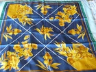 Antique silk scarf flowers logo to identify