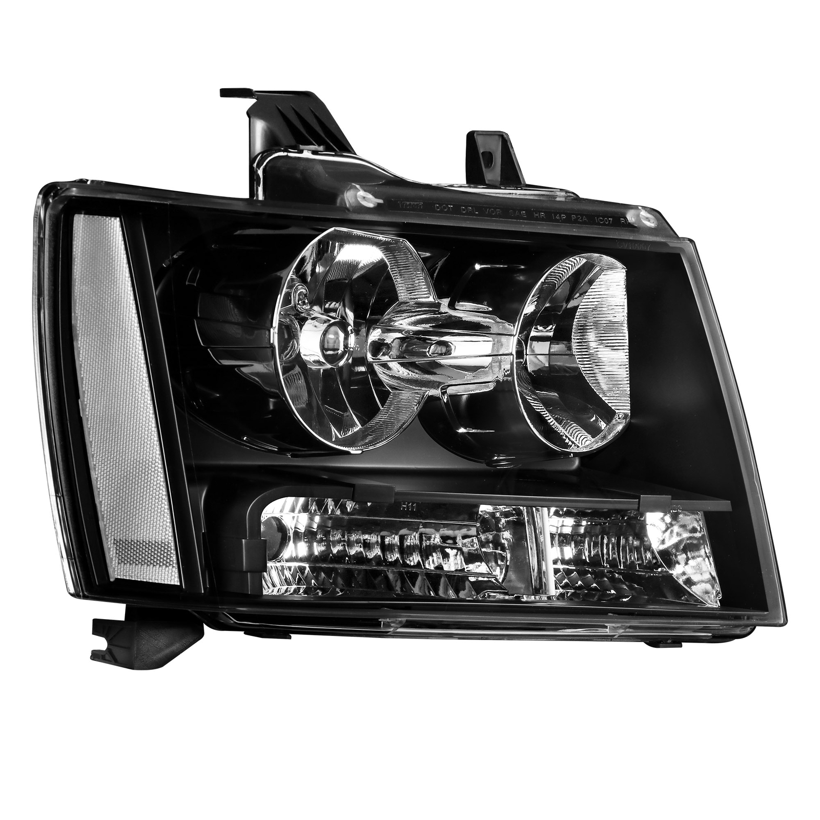 Pair Black Housing Headlights Assy For 20072014 Chevy Suburban 1500