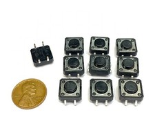 10x Push Button Switches 14mm x 14mm x 5mm 4 Pins DIP Momentary Tact Tactile E25