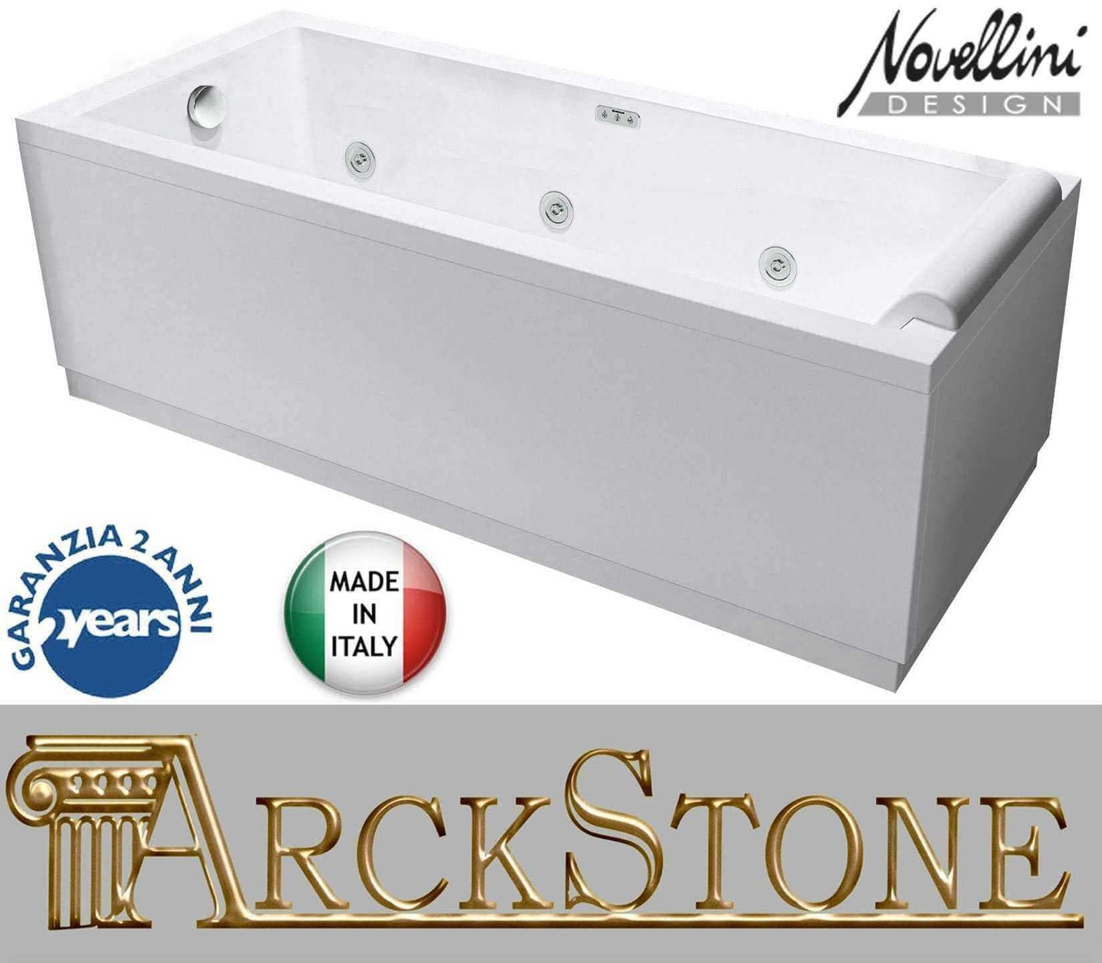 Novellini Calypso Hydro Plus Badewanne 170x75 CM Li 3 Platten Spalte