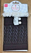 La De da Women's Lace Trimmed Chocolate Brown Boot Toppers O22