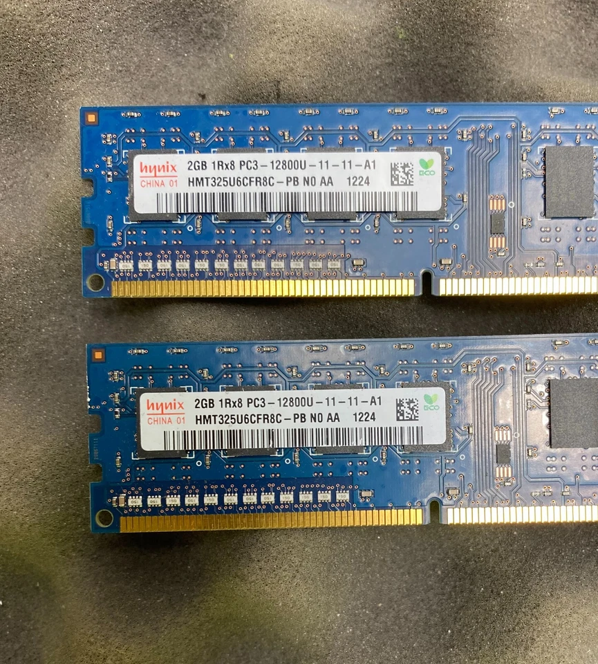 4GB Kit (2 x 2GB) Hynix HP 655409-150 PC3-12800U 1600MHz DDR3 Computer Memory - Image 2 of 4