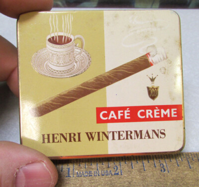 Henri Wintermans Cafe Creme small cigars tin (EMPTY), great home decor item