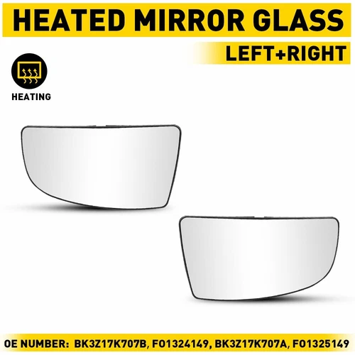 For 15-22 Ford Transit-150 250 350 Tow Mirror Glass Lower Non-Heated Left+Right