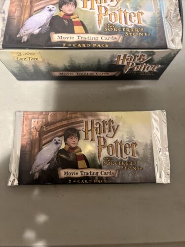 Harry Potter und der Zauberstein Film Sammelkarten - 7 Karten in Packung - Bild 1 von 3