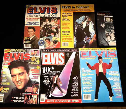 Lot of 5 Elvis Magazines, VG+ To Excellent Condition The King Lives On