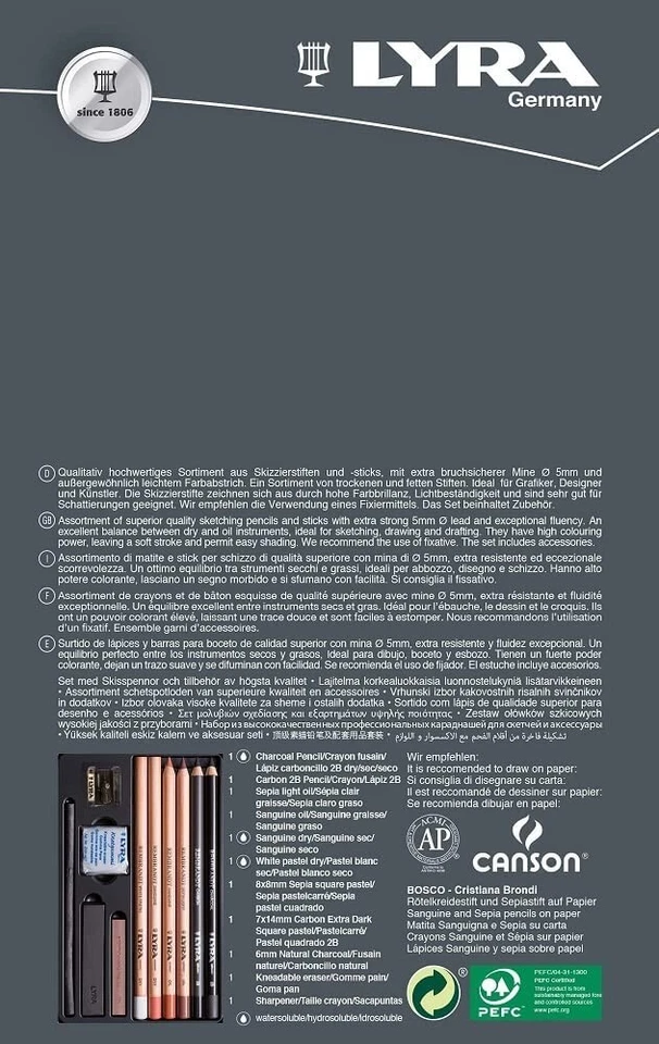 Lyra Rembrandt Sketching Set - 11 Piece Set - 2051110 - Image 3 of 3