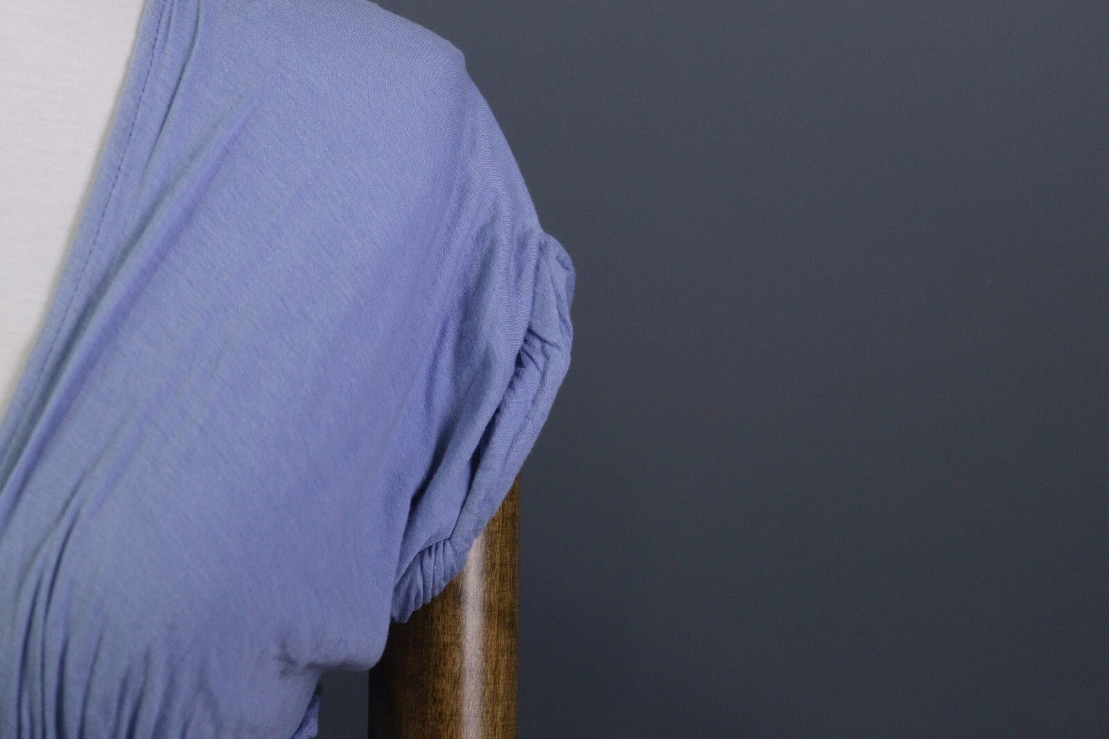 BOTTEGA VENETA blu cotone manica corta collo a cuore taglia 42