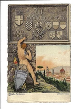 Italian Art Military Postcard 8 Corpo D'Armata Florence Sapientia et Fortitudo