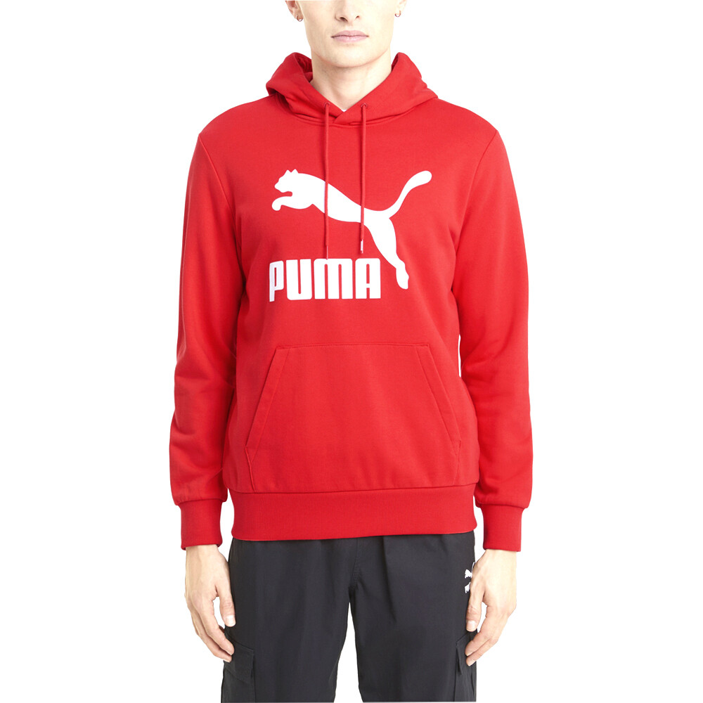 Puma Classics Logo Pullover Hoodie Mens Red  67084611