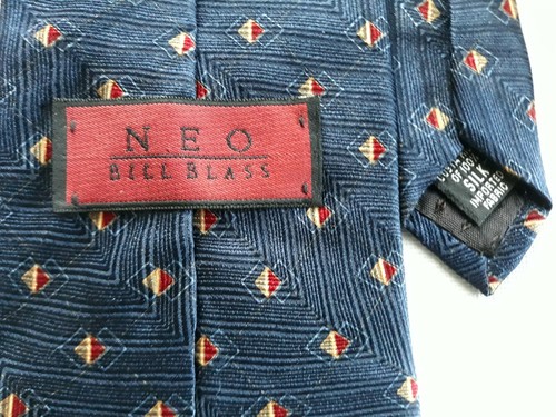3 corbatas para hombre: Jonny Carson, Neo Bill Blass, Hickey Freeman, poliéster + seda. - Imagen 4 de 5