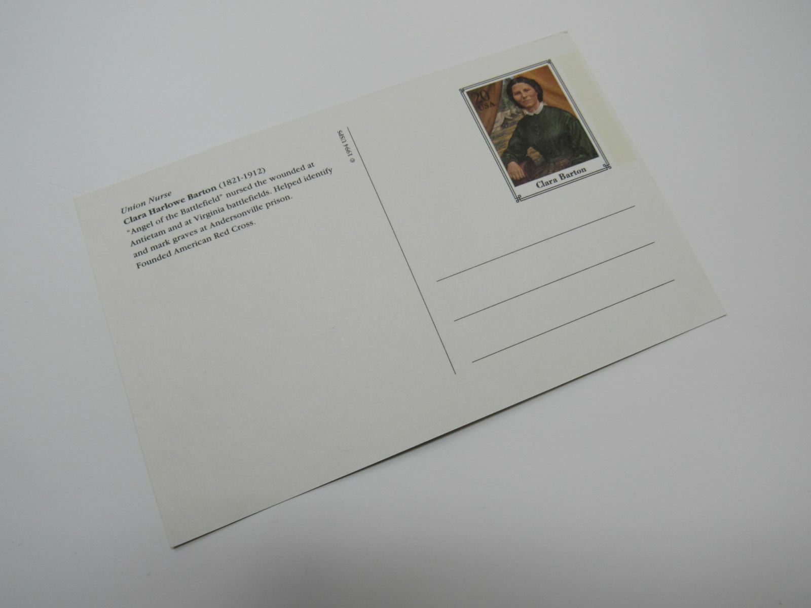 USPS Scott UX202 20c Clara Barton Mint Never Hinged/MNH Postal Card