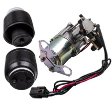 2x Rear Air Spring Bag 1x Air Compressor Kit for Lexus GX470 2003-09 4808035011