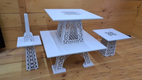 Alzata alzatina portadolci Torre Eiffel, espositore , 4 ripiani, altezza 1 metro - Imagen 7 de 30