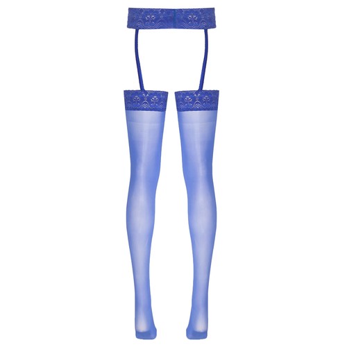 Women Glossy Sheer Lace Garter Belt Stocking Stretchy Cutout Suspender Pantyhose - 第 79/98 張圖片