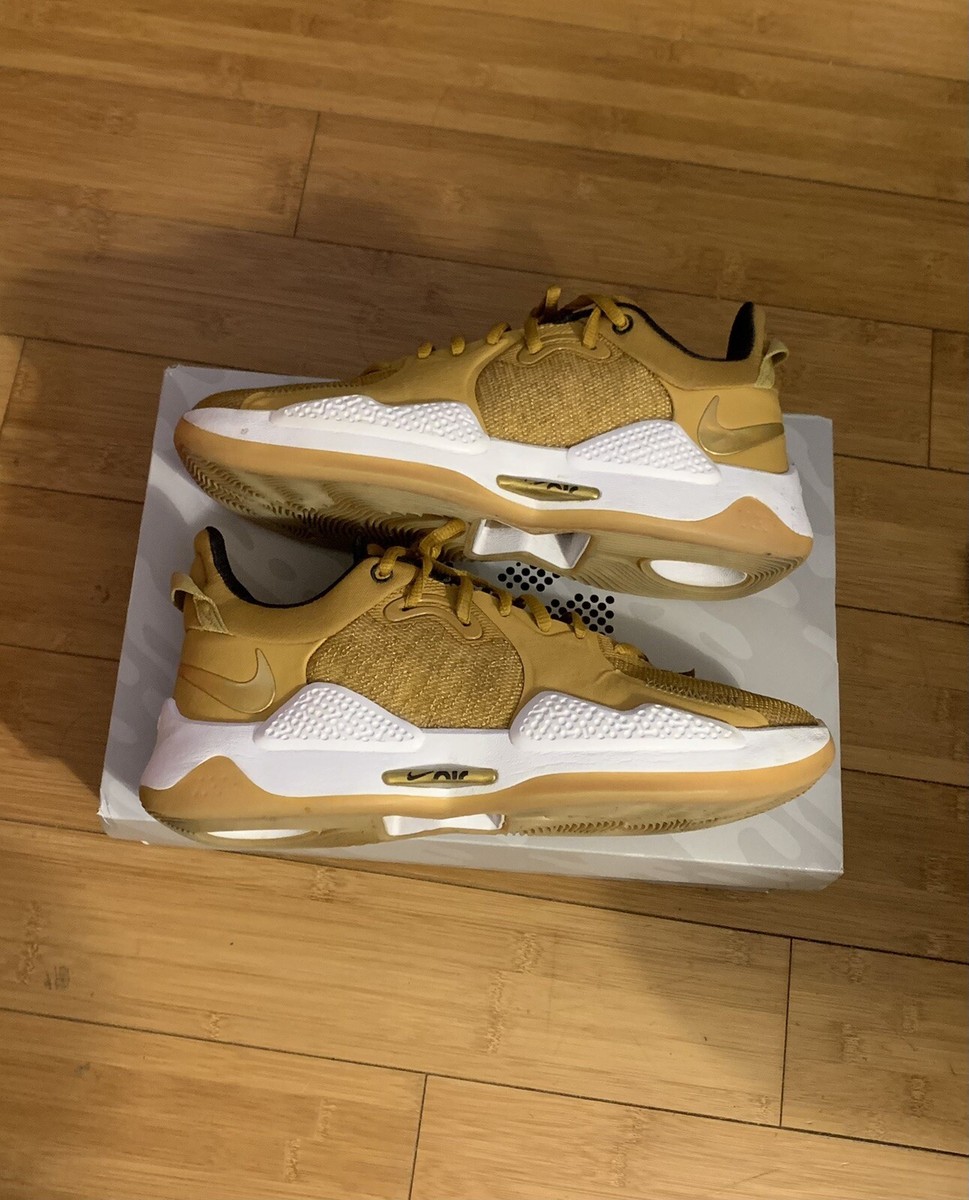 Size 9M/10.5W - Nike PG 5 Black Grain Metallic Gold Wheat  display picture 1