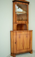 Original Biedermeiner Eckschrank Kirschbaum Franken um 1830 komp. Restauriert