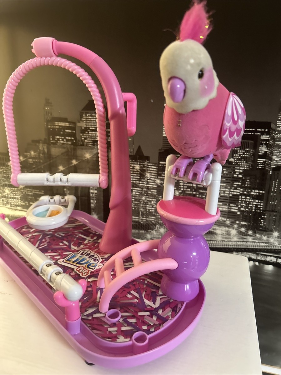 Little Live Pets Talking Singing Cleverkeet Pink Parakeet Bird