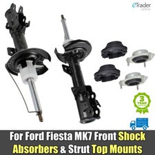 For Ford Fiesta Mk7  Front Shock Absorbers Inc Strut Top Mounts PAIR  2008-2018