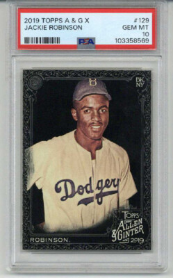 2019 TOPPS ALLEN & GINTER X #129 JACKIE ROBINSON CARD DODGERS PSA 10 ...