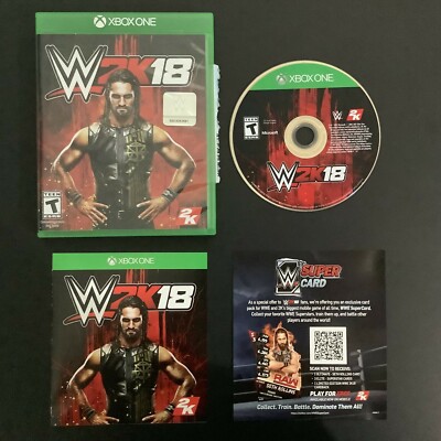 WWE 2K18 Microsoft XBOX One Complete w/ Manual & Insert