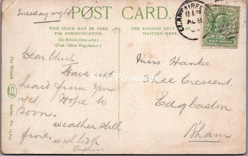 Wales Postcard - Aber, Road To Aber Waterfall, Posted RS40097 - Picture 2 of 2