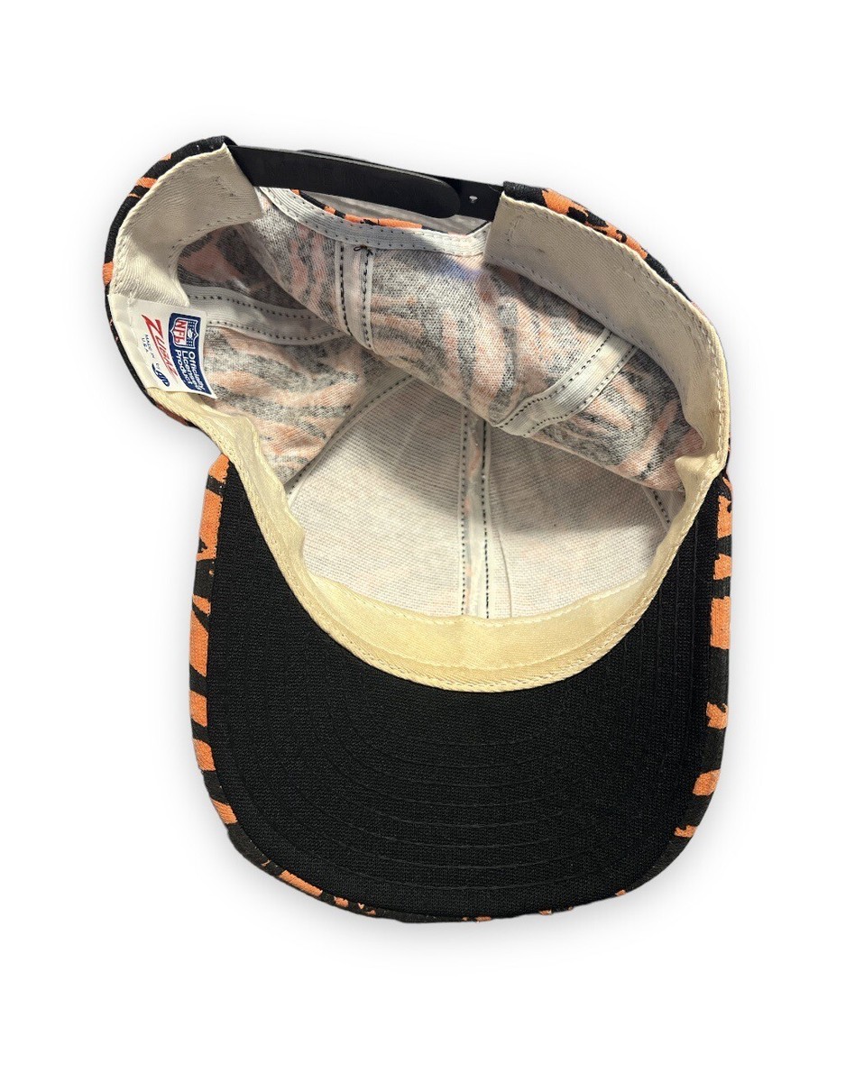 VTG Cincinnati Bengals Zubaz NFL Snapback Cap Hat All Over Print Vintage  Rare