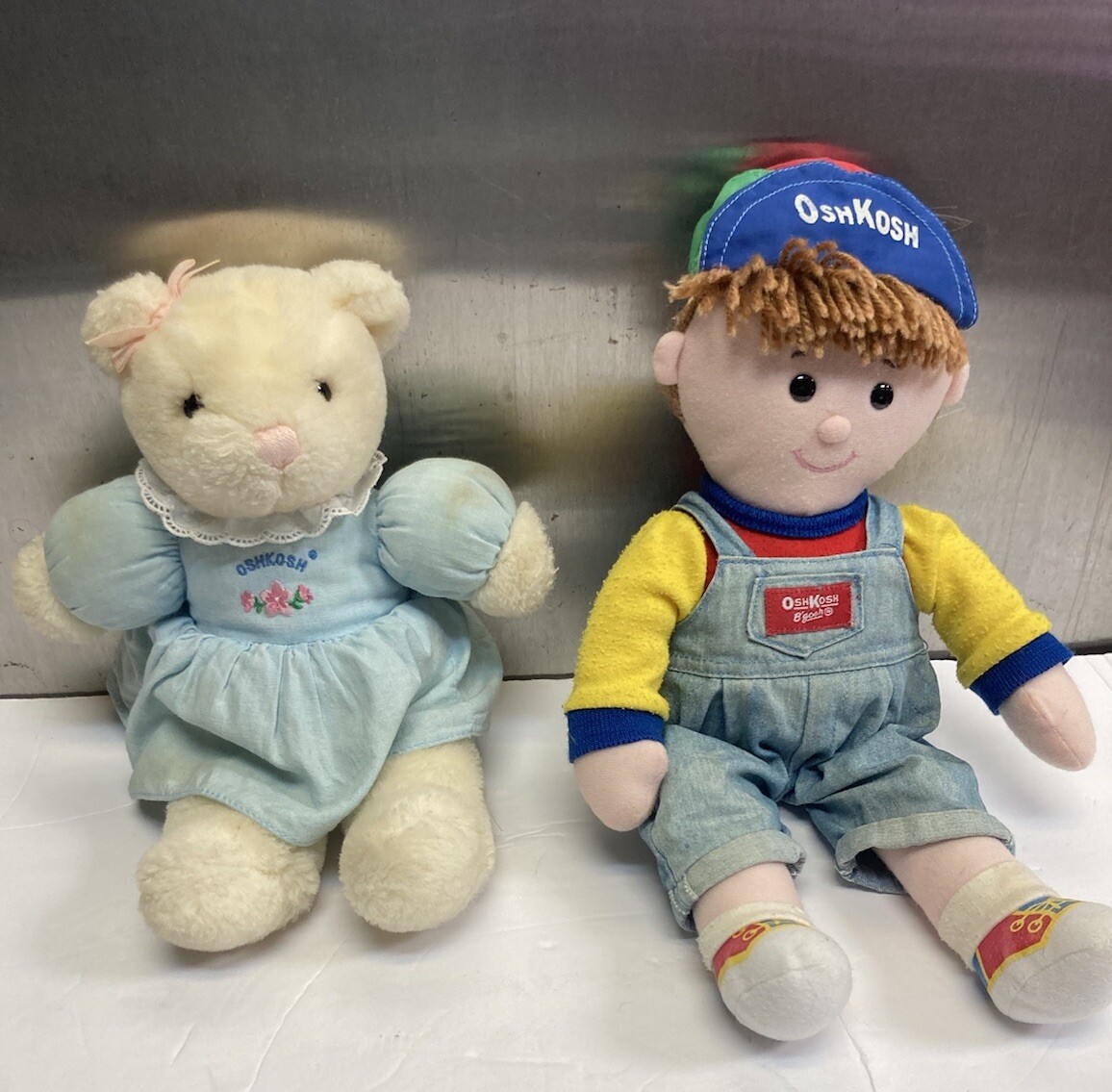 Vintage Oshkosh B' Gosh Lot Boy Doll Plush Outfit Girl Teddy Bear