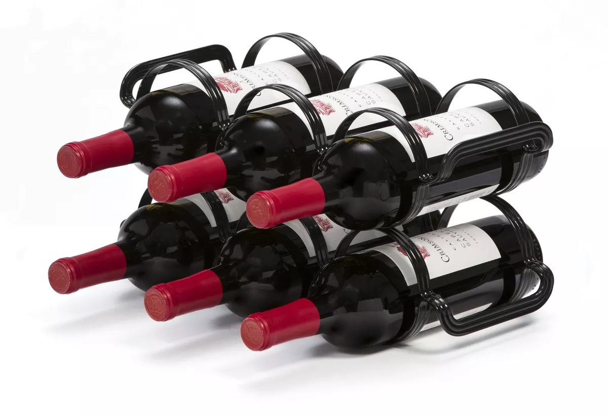 Mango Steam 6 Bottle Table Wine Rack Storage Organizer for