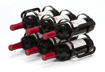 Mango Steam 6 Bottle Table Wine Rack - Storage Organizer for Countertop, Fridge