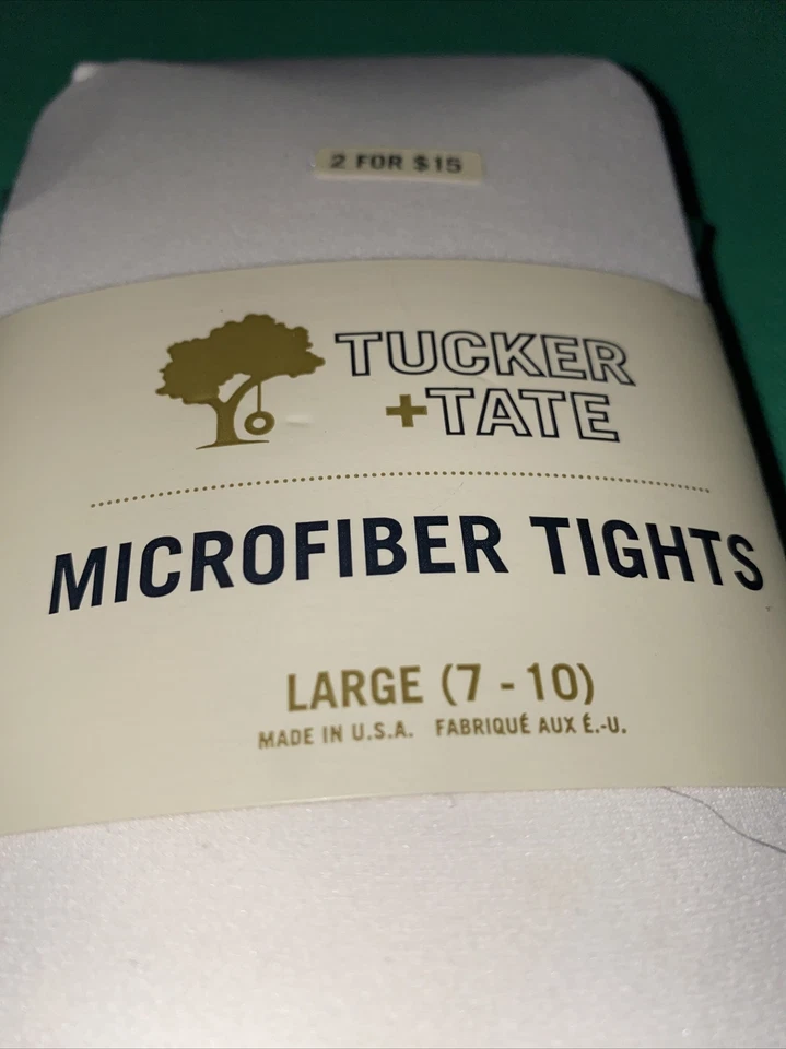 Medias de microfibra Tucker + Tate Girls vainilla/crema mezcla de algodón elástico talla 7-10 Foto 2 de 4