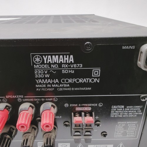 Yamaha RX-V673 Black Ethernet HDMI Natural Sound AV Receiver 330W - Faulty - Picture 10 of 10