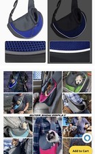 Pet Dog Sling Carrier Breathable Mesh Travel Safe Sling Bag