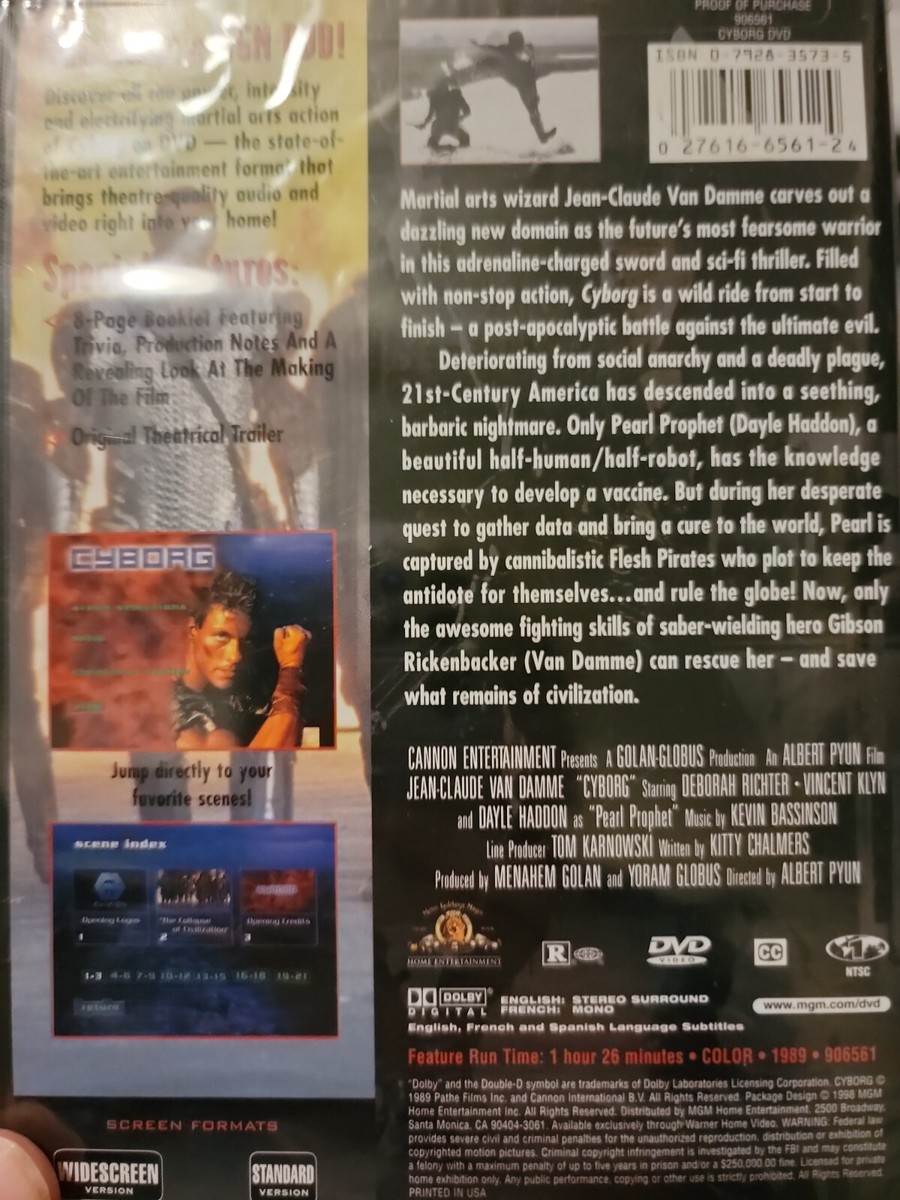 Cyborg 1989 DVD Extremely Rare Hard To Find OOP Brand New | eBay
