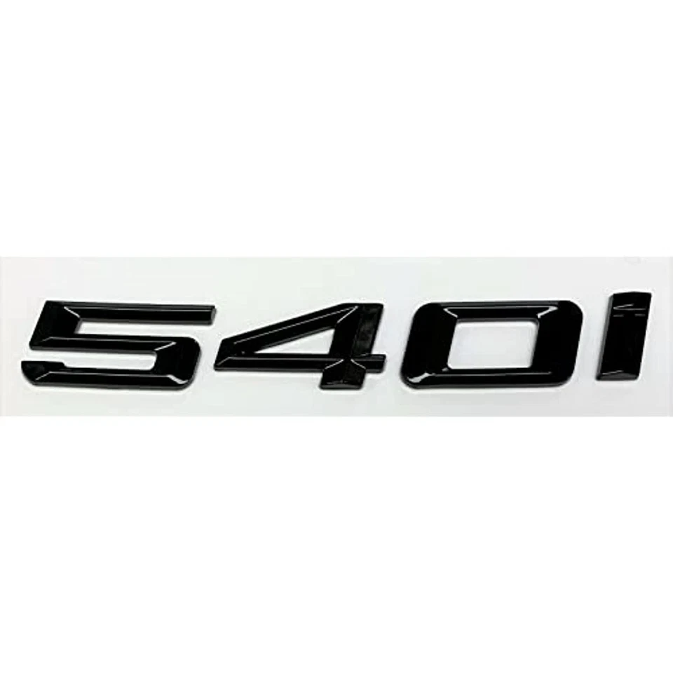 540i Gloss Black Rear Trunk Emblem Badge for BMW 540i Decal Numbers Letters — 第 3/3 张图片